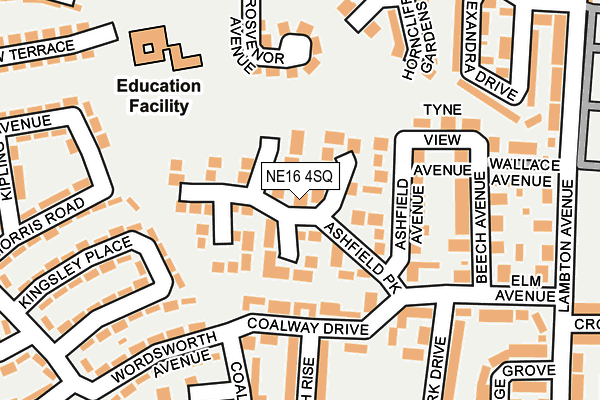 NE16 4SQ map - OS OpenMap – Local (Ordnance Survey) NE16 4SQ map - OS OpenMap – Local (Ordnance Survey)