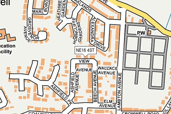 NE16 4ST map - OS OpenMap – Local (Ordnance Survey) NE16 4ST map - OS OpenMap – Local (Ordnance Survey)