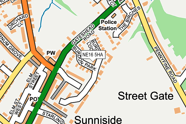 NE16 5HA map - OS OpenMap – Local (Ordnance Survey) NE16 5HA map - OS OpenMap – Local (Ordnance Survey)