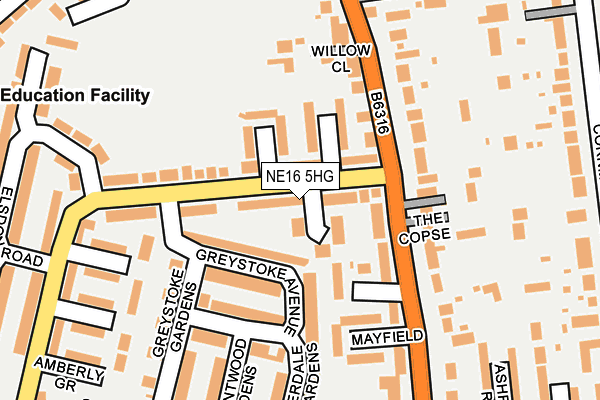 NE16 5HG map - OS OpenMap – Local (Ordnance Survey) NE16 5HG map - OS OpenMap – Local (Ordnance Survey)