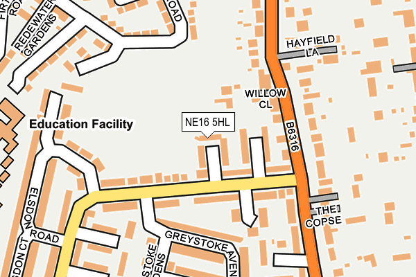 NE16 5HL map - OS OpenMap – Local (Ordnance Survey) NE16 5HL map - OS OpenMap – Local (Ordnance Survey)