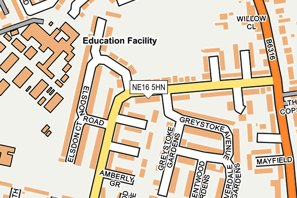 NE16 5HN map - OS OpenMap – Local (Ordnance Survey) NE16 5HN map - OS OpenMap – Local (Ordnance Survey)