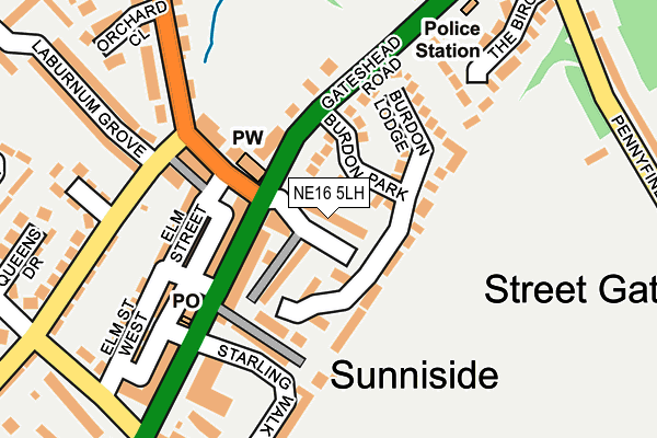 NE16 5LH map - OS OpenMap – Local (Ordnance Survey) NE16 5LH map - OS OpenMap – Local (Ordnance Survey)