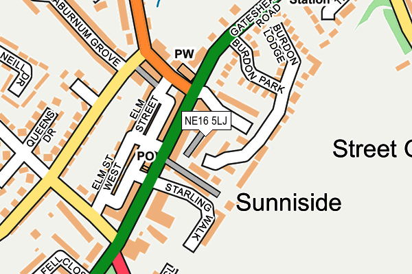 NE16 5LJ map - OS OpenMap – Local (Ordnance Survey) NE16 5LJ map - OS OpenMap – Local (Ordnance Survey)