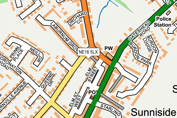 NE16 5LX map - OS OpenMap – Local (Ordnance Survey) NE16 5LX map - OS OpenMap – Local (Ordnance Survey)