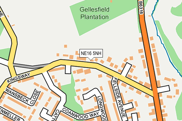 NE16 5NH map - OS OpenMap – Local (Ordnance Survey) NE16 5NH map - OS OpenMap – Local (Ordnance Survey)