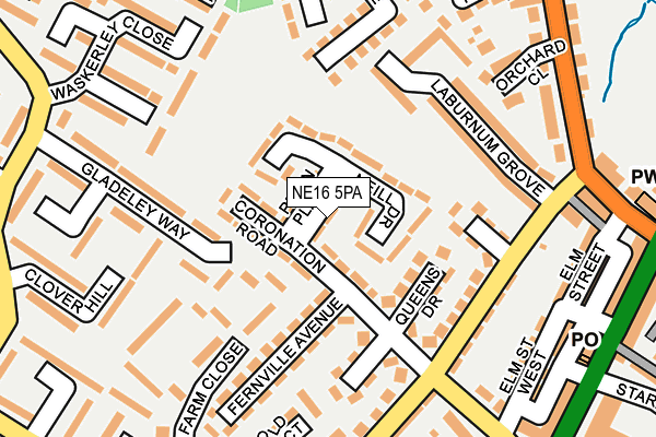 NE16 5PA map - OS OpenMap – Local (Ordnance Survey) NE16 5PA map - OS OpenMap – Local (Ordnance Survey)