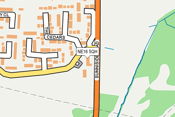 NE16 5QH map - OS OpenMap – Local (Ordnance Survey) NE16 5QH map - OS OpenMap – Local (Ordnance Survey)