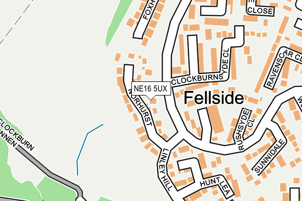 NE16 5UX map - OS OpenMap – Local (Ordnance Survey) NE16 5UX map - OS OpenMap – Local (Ordnance Survey)