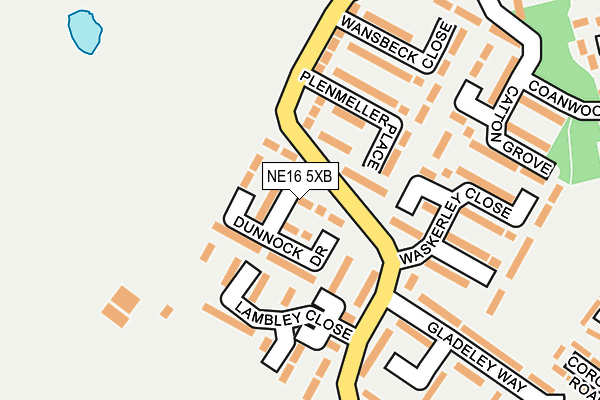 NE16 5XB map - OS OpenMap – Local (Ordnance Survey) NE16 5XB map - OS OpenMap – Local (Ordnance Survey)