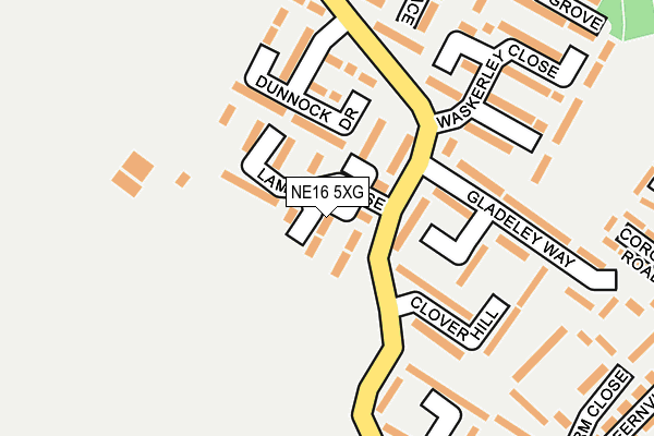 NE16 5XG map - OS OpenMap – Local (Ordnance Survey) NE16 5XG map - OS OpenMap – Local (Ordnance Survey)