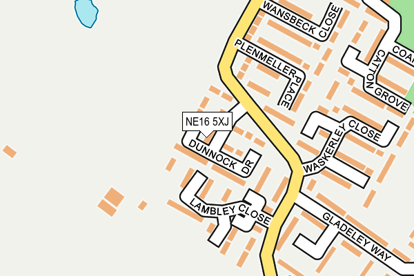 NE16 5XJ map - OS OpenMap – Local (Ordnance Survey) NE16 5XJ map - OS OpenMap – Local (Ordnance Survey)