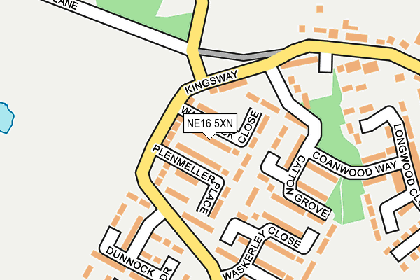 NE16 5XN map - OS OpenMap – Local (Ordnance Survey) NE16 5XN map - OS OpenMap – Local (Ordnance Survey)