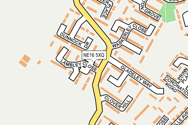 NE16 5XQ map - OS OpenMap – Local (Ordnance Survey) NE16 5XQ map - OS OpenMap – Local (Ordnance Survey)