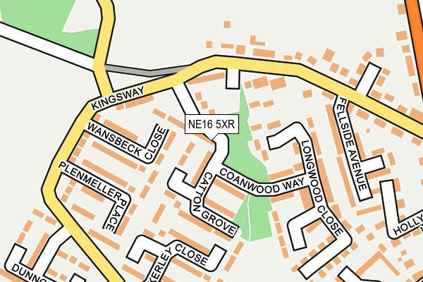 NE16 5XR map - OS OpenMap – Local (Ordnance Survey) NE16 5XR map - OS OpenMap – Local (Ordnance Survey)
