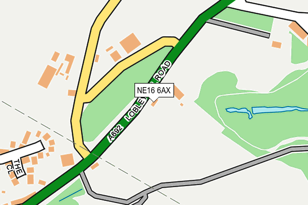 NE16 6AX map - OS OpenMap – Local (Ordnance Survey) NE16 6AX map - OS OpenMap – Local (Ordnance Survey)