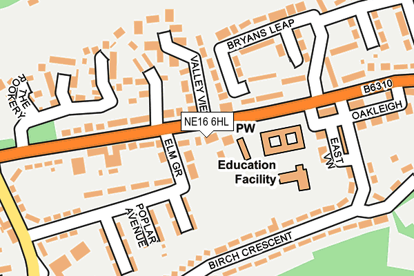 NE16 6HL map - OS OpenMap – Local (Ordnance Survey) NE16 6HL map - OS OpenMap – Local (Ordnance Survey)
