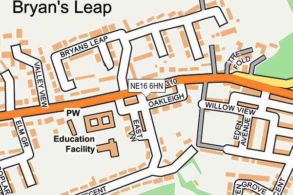 NE16 6HN map - OS OpenMap – Local (Ordnance Survey) NE16 6HN map - OS OpenMap – Local (Ordnance Survey)