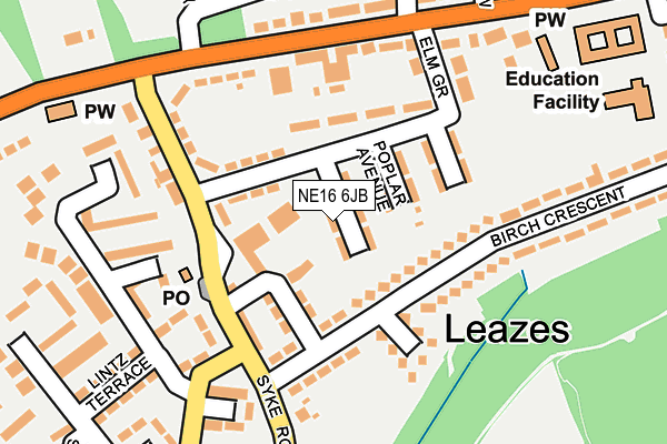 NE16 6JB map - OS OpenMap – Local (Ordnance Survey) NE16 6JB map - OS OpenMap – Local (Ordnance Survey)