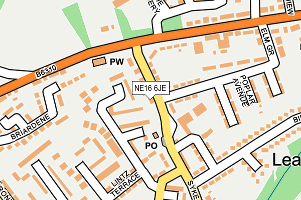 NE16 6JE map - OS OpenMap – Local (Ordnance Survey) NE16 6JE map - OS OpenMap – Local (Ordnance Survey)