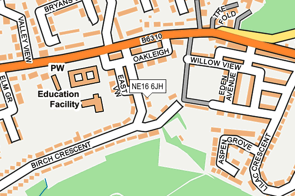 NE16 6JH map - OS OpenMap – Local (Ordnance Survey) NE16 6JH map - OS OpenMap – Local (Ordnance Survey)
