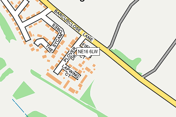 NE16 6LW map - OS OpenMap – Local (Ordnance Survey) NE16 6LW map - OS OpenMap – Local (Ordnance Survey)