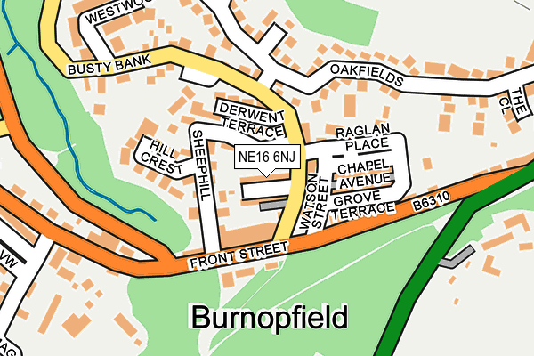 NE16 6NJ map - OS OpenMap – Local (Ordnance Survey) NE16 6NJ map - OS OpenMap – Local (Ordnance Survey)