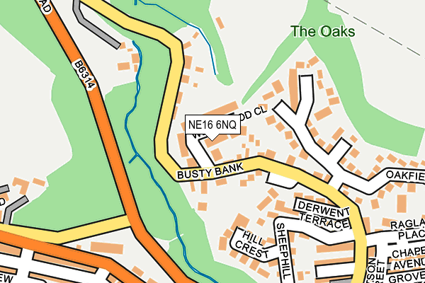 NE16 6NQ map - OS OpenMap – Local (Ordnance Survey) NE16 6NQ map - OS OpenMap – Local (Ordnance Survey)