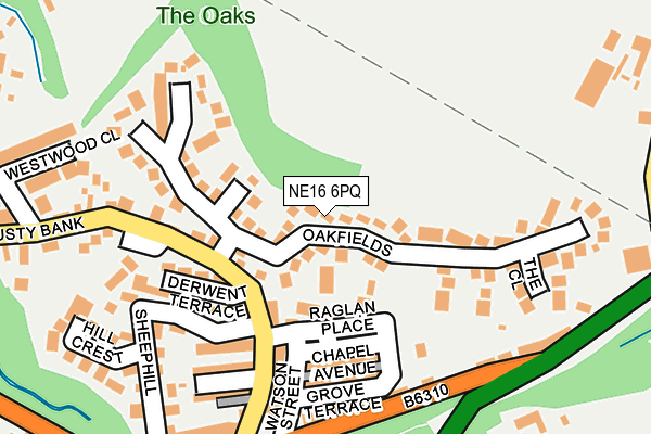 NE16 6PQ map - OS OpenMap – Local (Ordnance Survey) NE16 6PQ map - OS OpenMap – Local (Ordnance Survey)