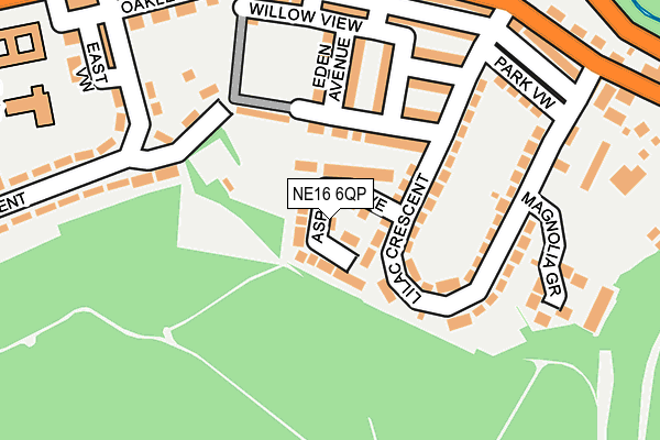 NE16 6QP map - OS OpenMap – Local (Ordnance Survey) NE16 6QP map - OS OpenMap – Local (Ordnance Survey)