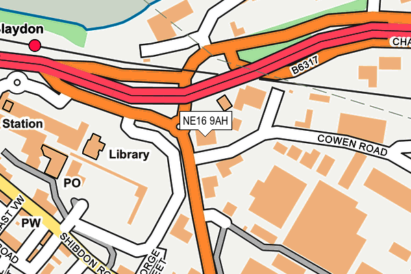 NE16 9AH map - OS OpenMap – Local (Ordnance Survey) NE16 9AH map - OS OpenMap – Local (Ordnance Survey)
