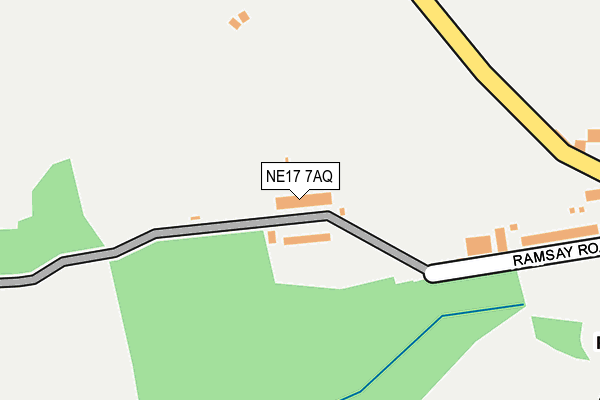 NE17 7AQ map - OS OpenMap – Local (Ordnance Survey)