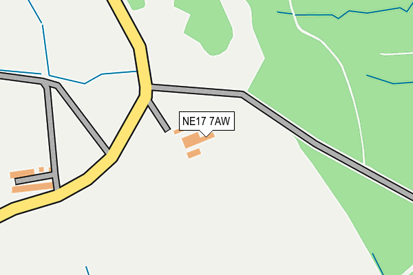 NE17 7AW map - OS OpenMap – Local (Ordnance Survey) NE17 7AW map - OS OpenMap – Local (Ordnance Survey)