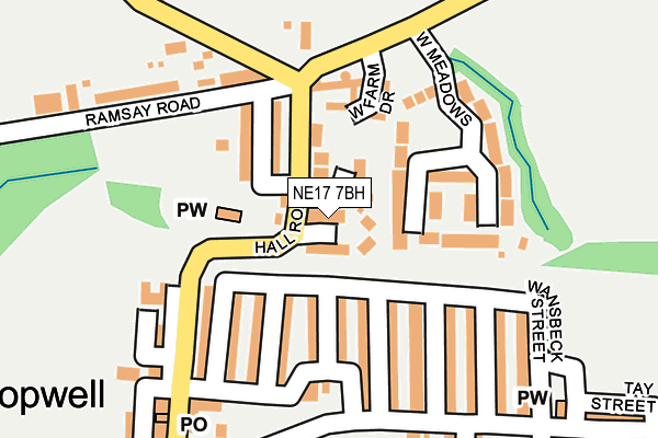 NE17 7BH map - OS OpenMap – Local (Ordnance Survey) NE17 7BH map - OS OpenMap – Local (Ordnance Survey)