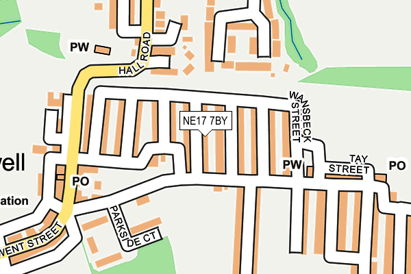 NE17 7BY map - OS OpenMap – Local (Ordnance Survey) NE17 7BY map - OS OpenMap – Local (Ordnance Survey)
