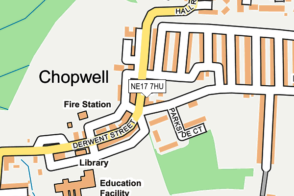 NE17 7HU map - OS OpenMap – Local (Ordnance Survey)