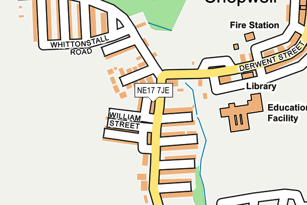 NE17 7JE map - OS OpenMap – Local (Ordnance Survey) NE17 7JE map - OS OpenMap – Local (Ordnance Survey)