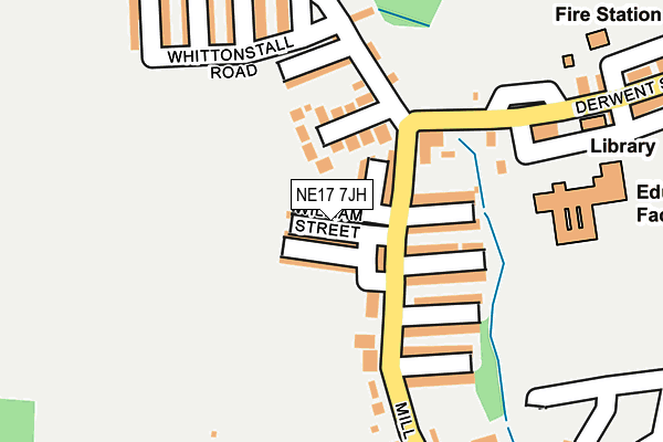 NE17 7JH map - OS OpenMap – Local (Ordnance Survey) NE17 7JH map - OS OpenMap – Local (Ordnance Survey)