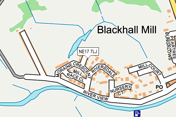 NE17 7LJ map - OS OpenMap – Local (Ordnance Survey) NE17 7LJ map - OS OpenMap – Local (Ordnance Survey)