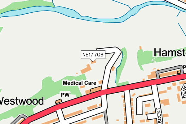 NE17 7QB map - OS OpenMap – Local (Ordnance Survey) NE17 7QB map - OS OpenMap – Local (Ordnance Survey)