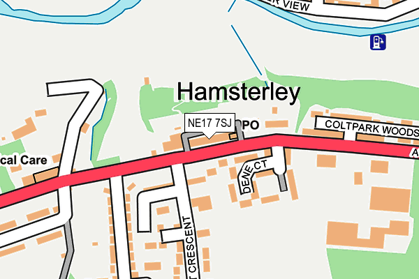 NE17 7SJ map - OS OpenMap – Local (Ordnance Survey) NE17 7SJ map - OS OpenMap – Local (Ordnance Survey)
