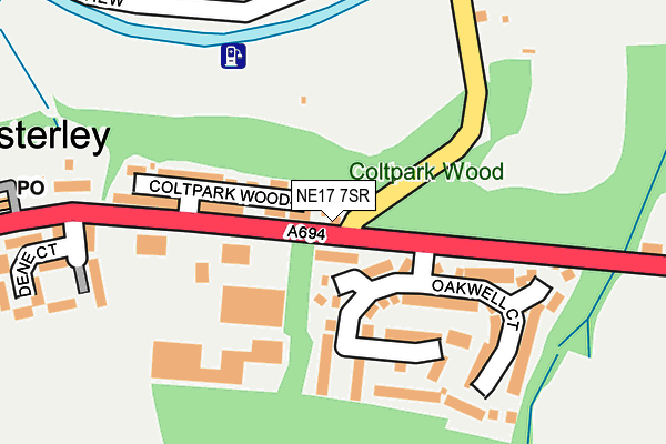NE17 7SR map - OS OpenMap – Local (Ordnance Survey)