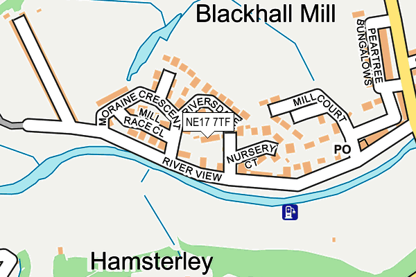 NE17 7TF map - OS OpenMap – Local (Ordnance Survey) NE17 7TF map - OS OpenMap – Local (Ordnance Survey)