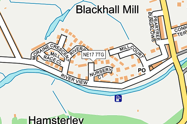 NE17 7TG map - OS OpenMap – Local (Ordnance Survey) NE17 7TG map - OS OpenMap – Local (Ordnance Survey)