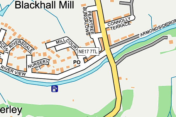 NE17 7TL map - OS OpenMap – Local (Ordnance Survey) NE17 7TL map - OS OpenMap – Local (Ordnance Survey)