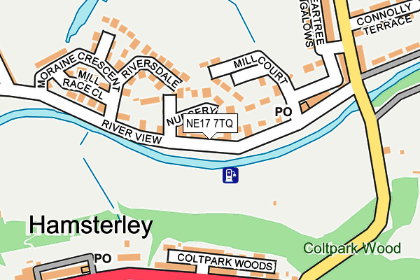 NE17 7TQ map - OS OpenMap – Local (Ordnance Survey) NE17 7TQ map - OS OpenMap – Local (Ordnance Survey)