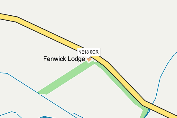 NE18 0QR map - OS OpenMap – Local (Ordnance Survey)