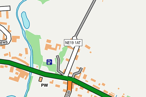 NE19 1AT map - OS OpenMap – Local (Ordnance Survey) NE19 1AT map - OS OpenMap – Local (Ordnance Survey)