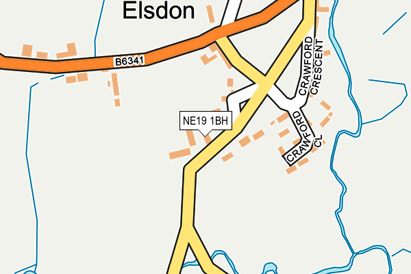 NE19 1BH map - OS OpenMap – Local (Ordnance Survey) NE19 1BH map - OS OpenMap – Local (Ordnance Survey)