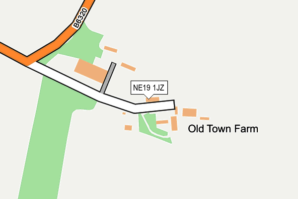 NE19 1JZ map - OS OpenMap – Local (Ordnance Survey) NE19 1JZ map - OS OpenMap – Local (Ordnance Survey)